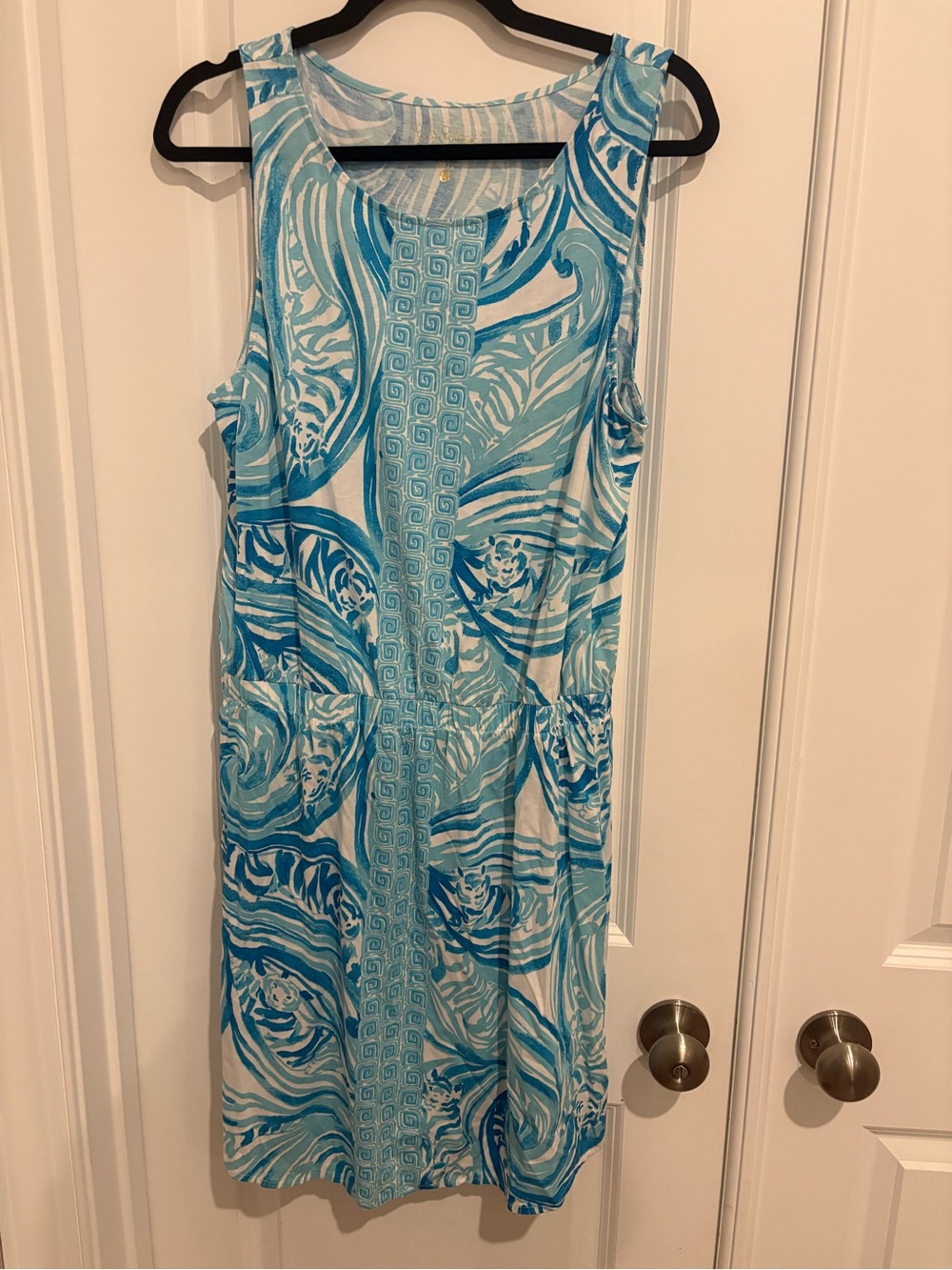 Lilly Pulitzer Windward dress in a resort white sea ruffles